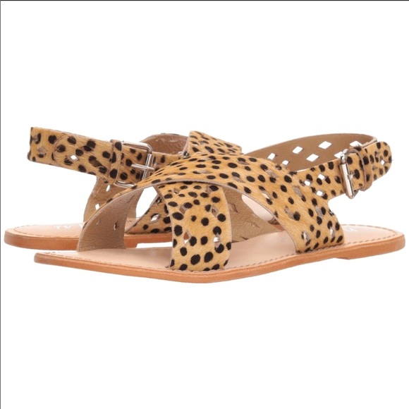 Matisse "Whistler" Cow Hair Criss Cross Sandals - Picture 4 of 7